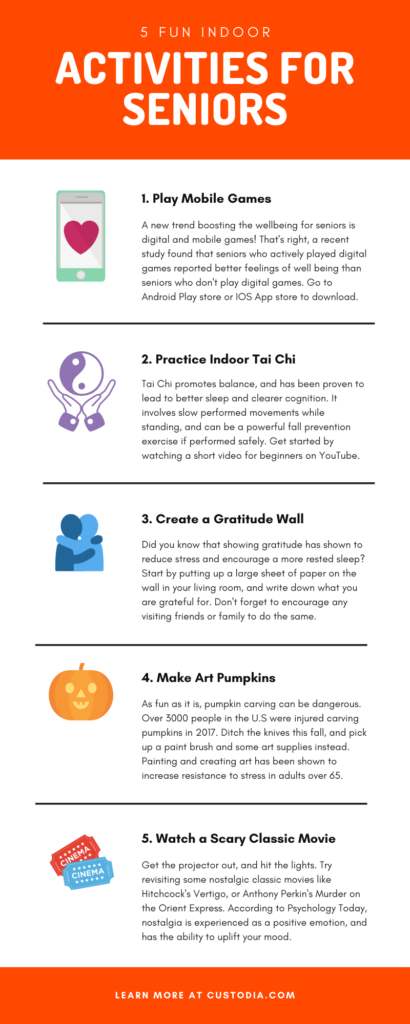 infographic for activities for seniors