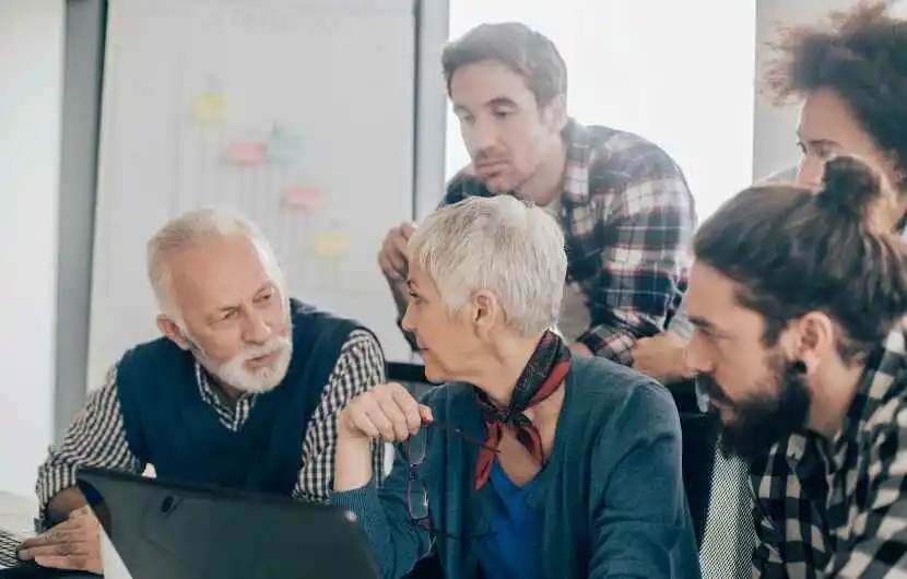 The company is practicing age diversity by hiring employees of different age groups.