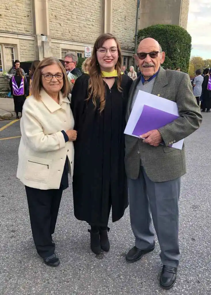 image of Kassandra's masters graduation.