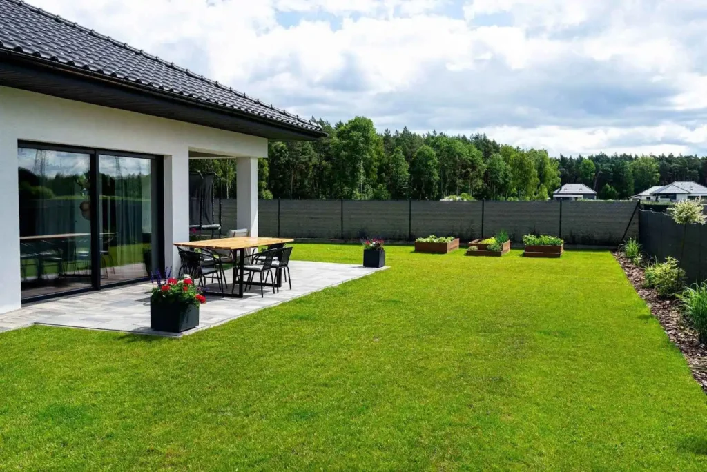 Beautiful home with lush green lawn