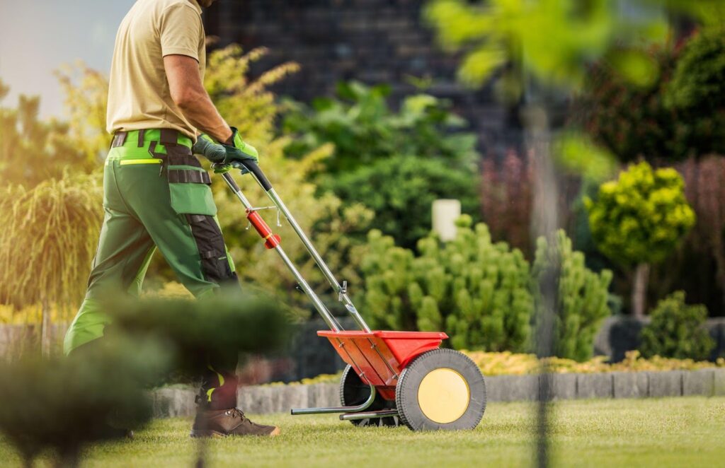 Fertilizing Residential Grass Lawn