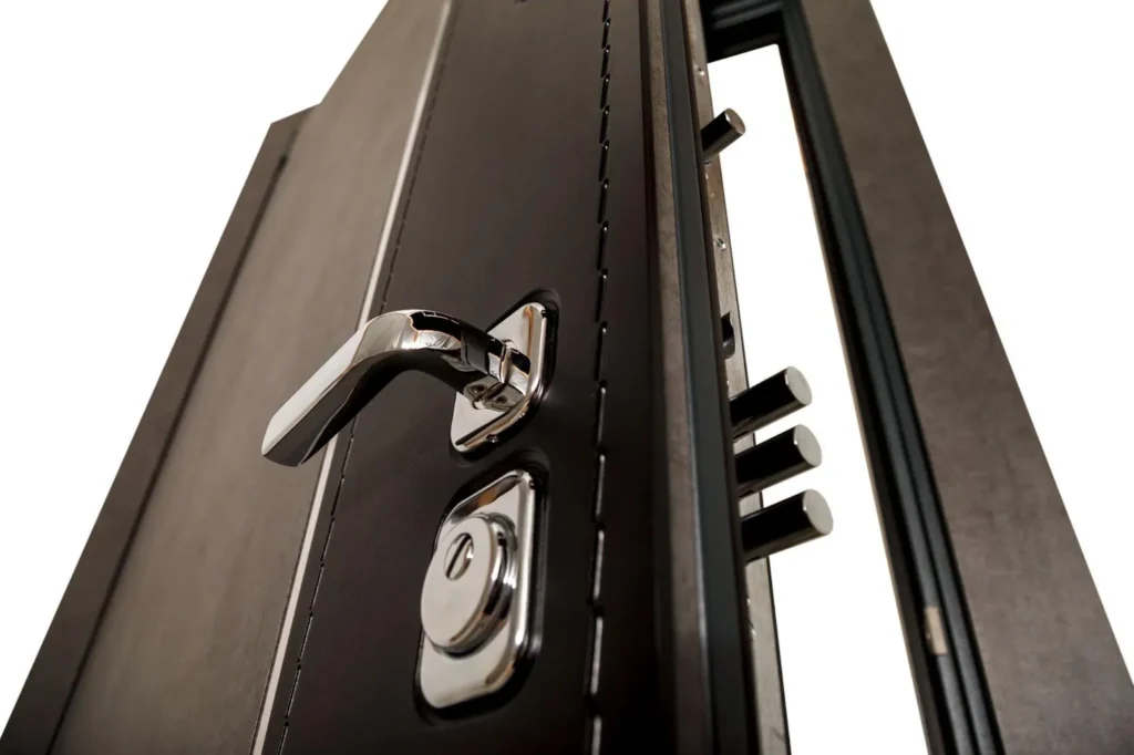 An open door with open locks